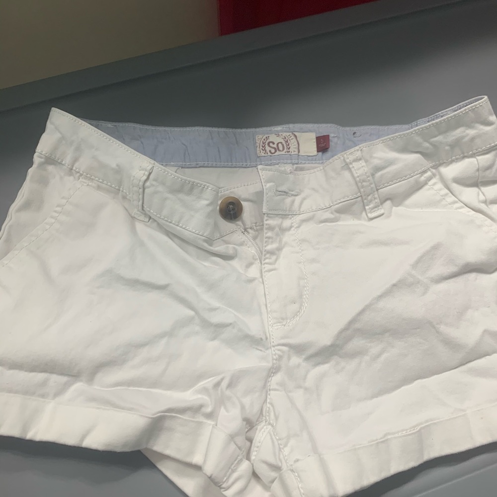 White shorts. Size 5